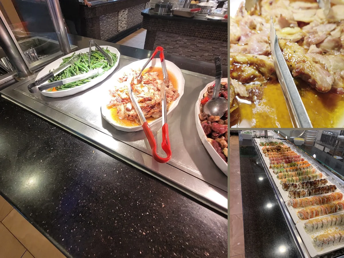 Family-friendly buffet seating with casual decor.